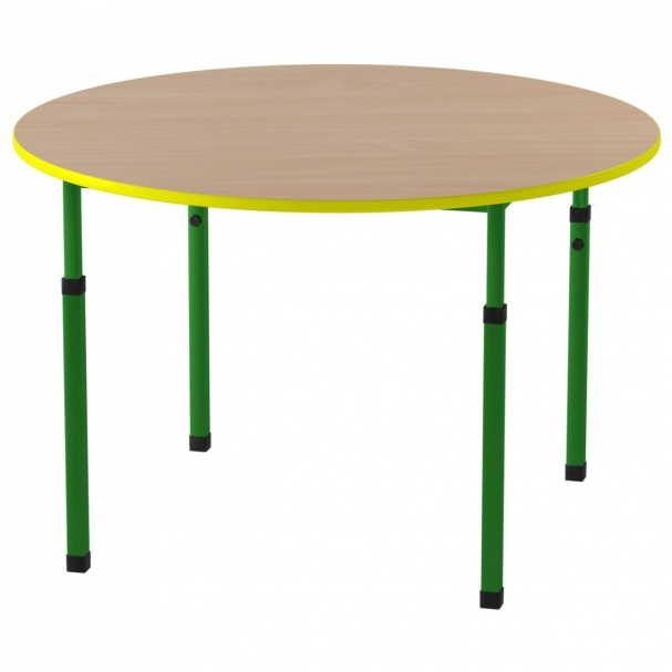 Стіл "Коло" для дитячого садочку з регулюванням по висоті 900х900х580 мм (0-3 рост. групи) MEBLIX